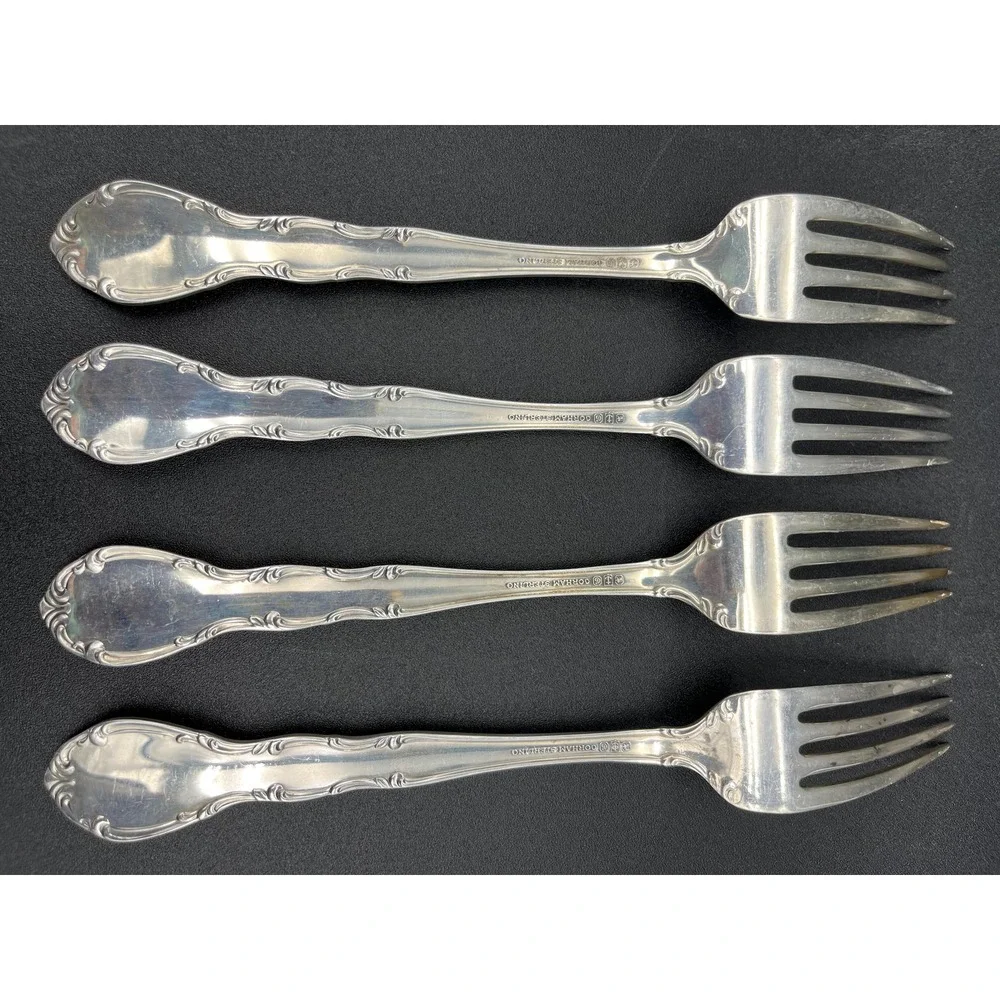 Andante Sterling Silver Dinner Fork Set 4 Pieces By Gorham Silver